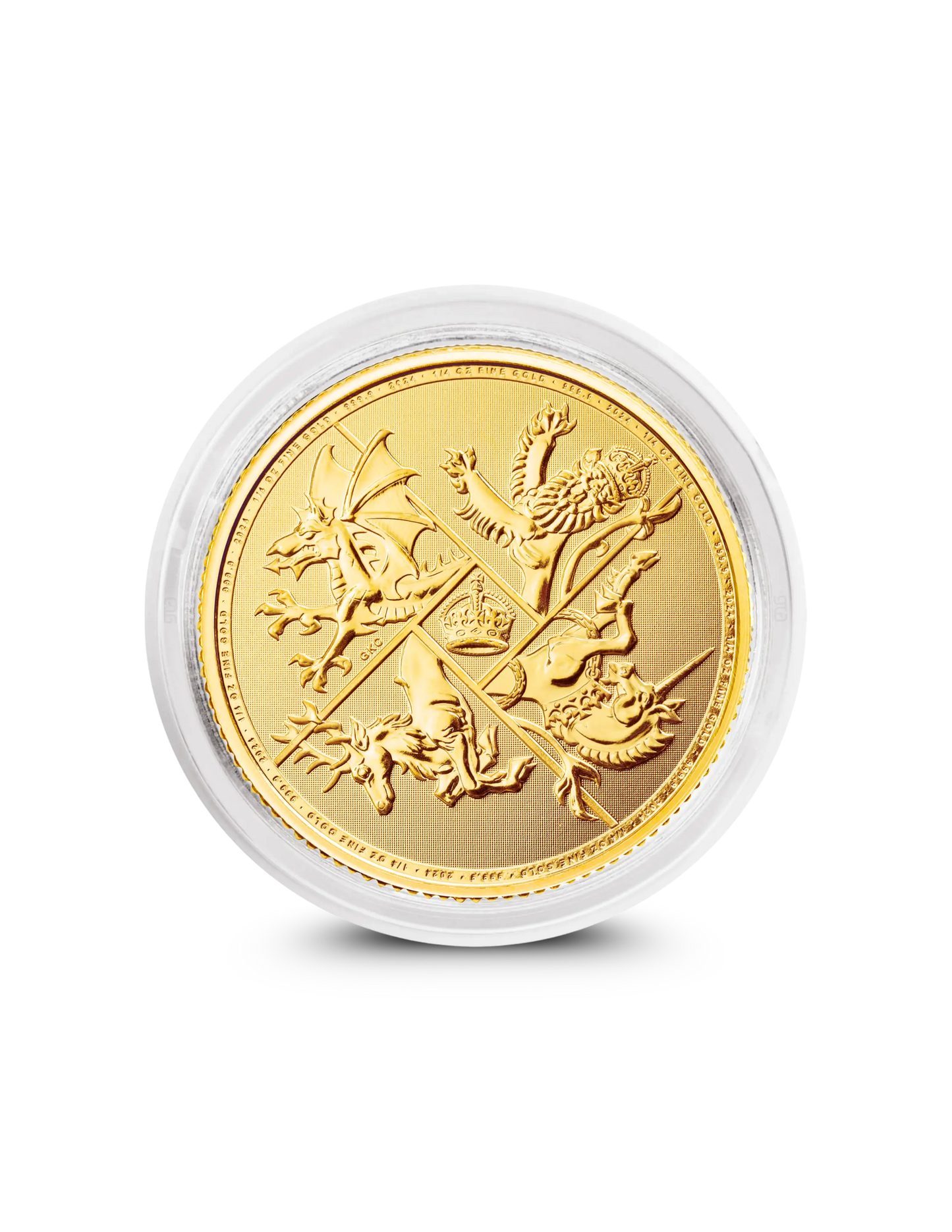 2025 Four Nations quarter ounce gold coin from The Royal Mint, four nations design