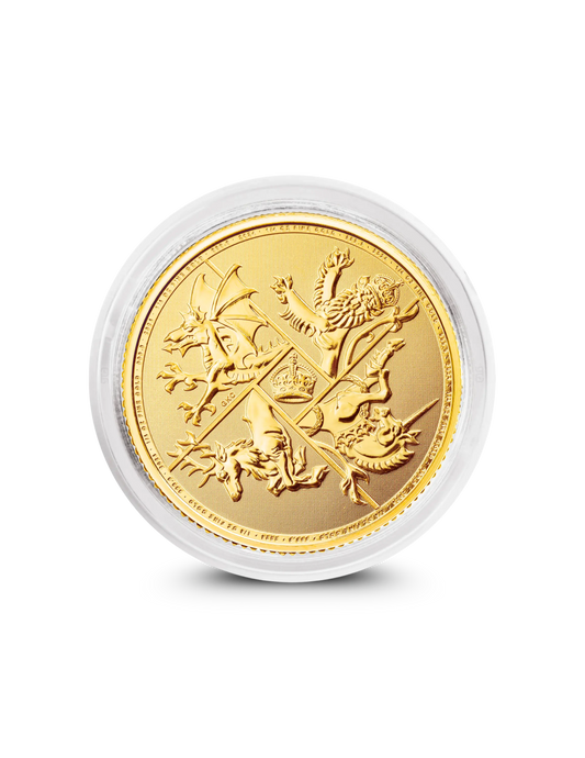 2025 Four Nations quarter ounce gold coin from The Royal Mint, four nations design