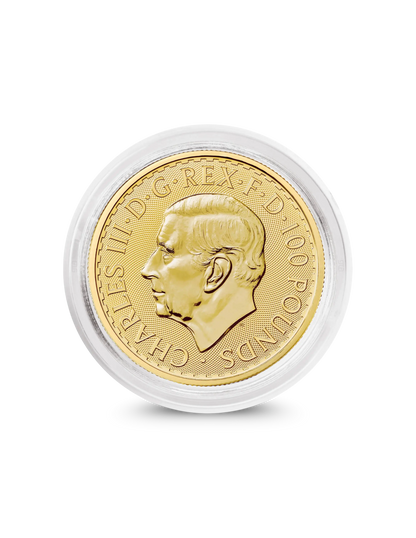 2026 1oz Gold Britannia coin obverse with King Charles III portrait