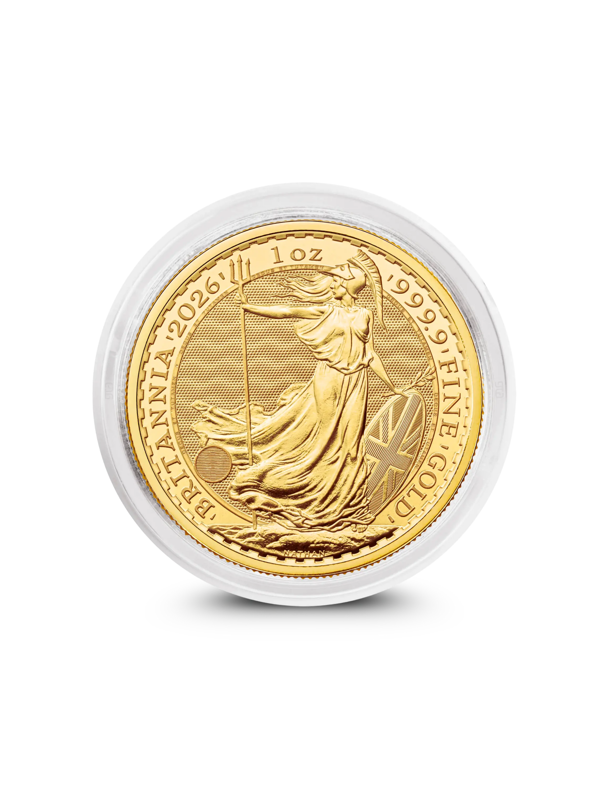 2026 1oz Gold Britannia coin from The Royal Mint, Britannia design in capsule