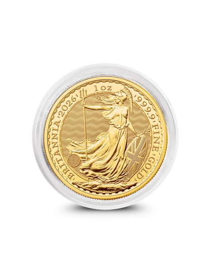 2026 1oz Gold Britannia coin from The Royal Mint, Britannia design in capsule