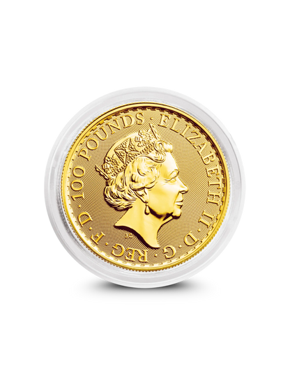 Queen's Beasts Completer 1oz gold coin obverse with Queen Elizabeth II portrait